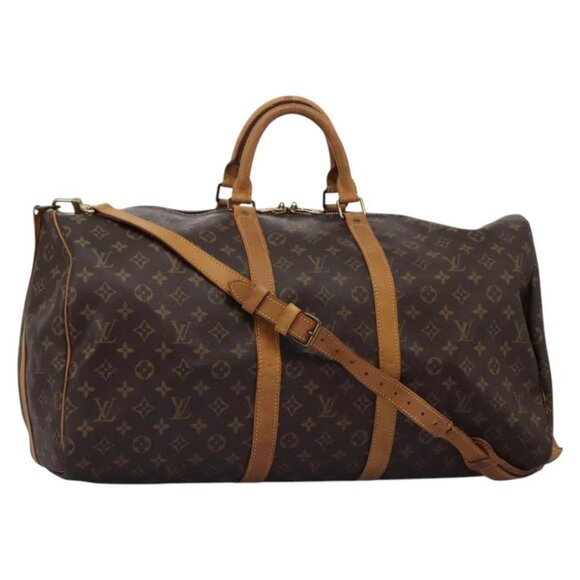 LOUIS VUITTON Monogram Keepall Bandouliere 55 Boston Bag M41414 LV Auth KD461 - Picture 1 of 16